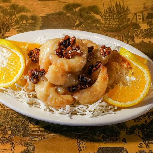 L- Honey Glazed Walnut Shrimp.